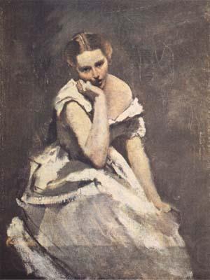 Jean Baptiste Camille  Corot La melancolie (mk11) France oil painting art